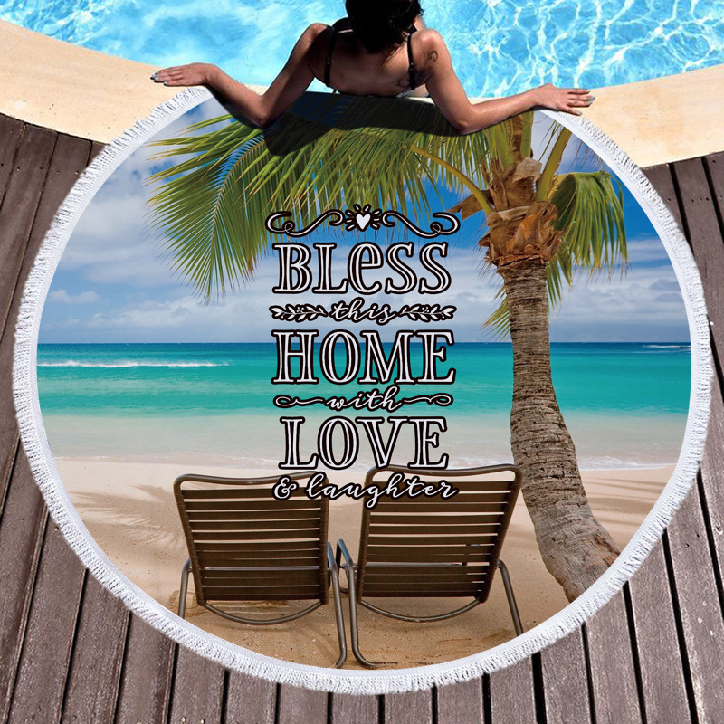 Nice Sentence Round Beach Towel 16 Nice Sentence Round Beach Towels 9