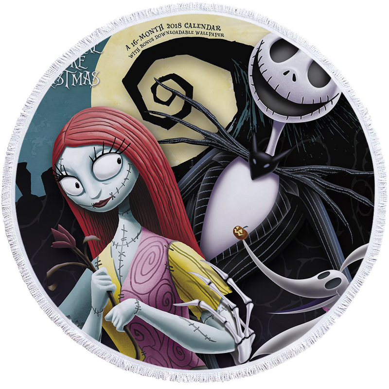 Nightmare Before Christmas Round Beach Towel 13 Nightmare Before Christmas Round Beach Towel 12