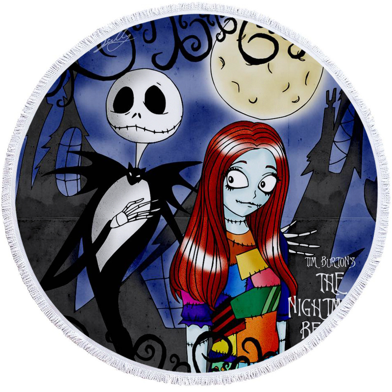 Nightmare Before Christmas Round Beach Towel 17 Nightmare Before Christmas Round Beach Towel 16