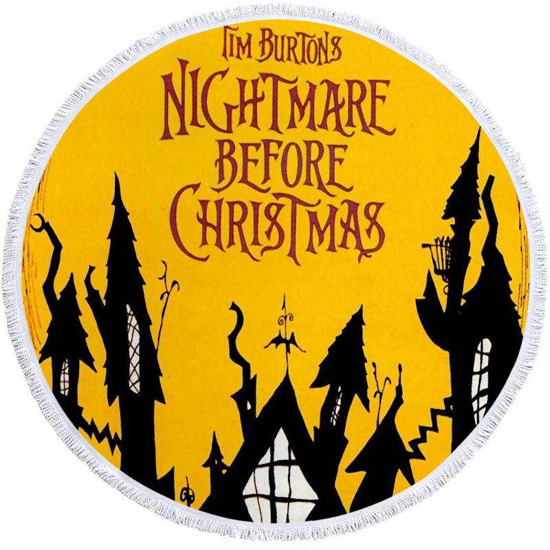 Nightmare Before Christmas Round Beach Towel 6 Nightmare Before Christmas Round Beach Towel 5