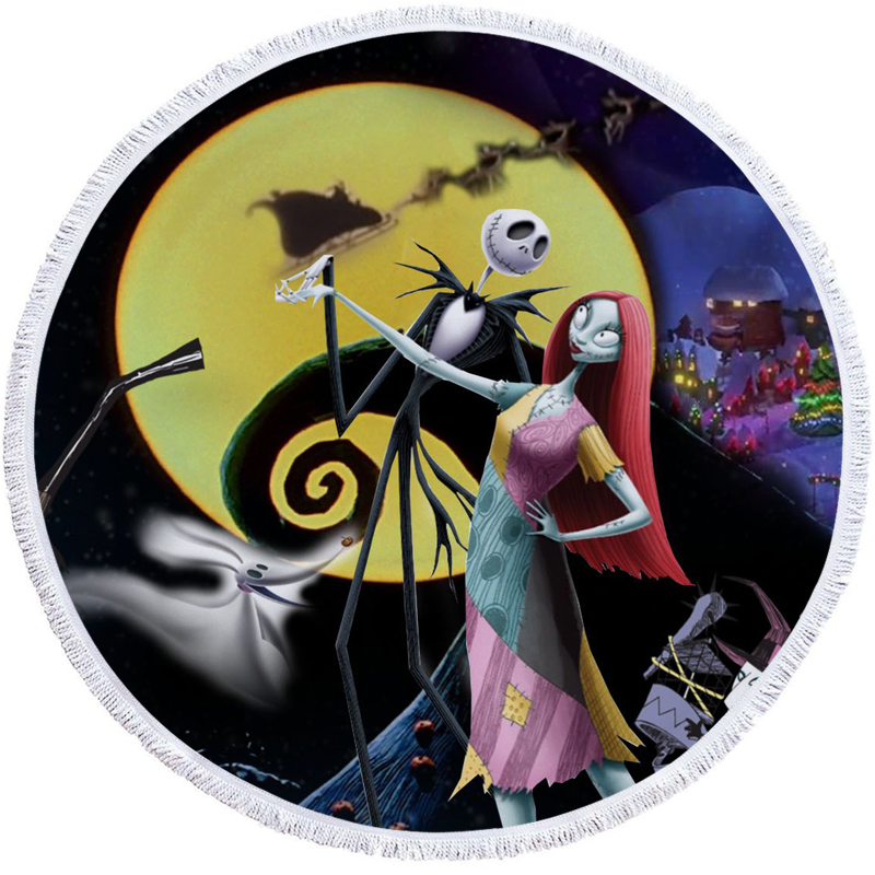 Nightmare Before Christmas Round Beach Towel 10 Nightmare Before Christmas Round Beach Towel 9
