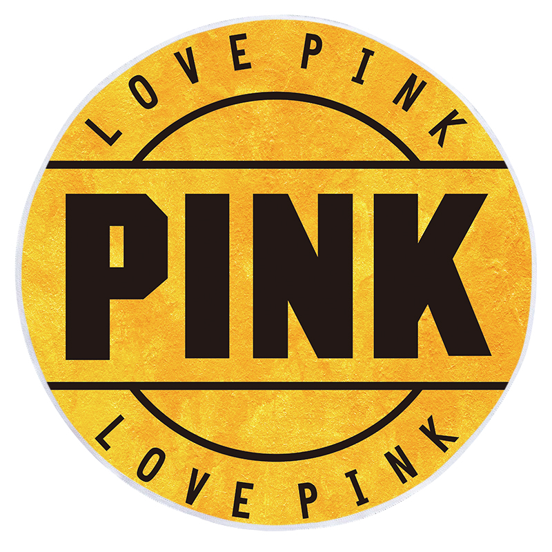 PINK Round Beach Towels 3