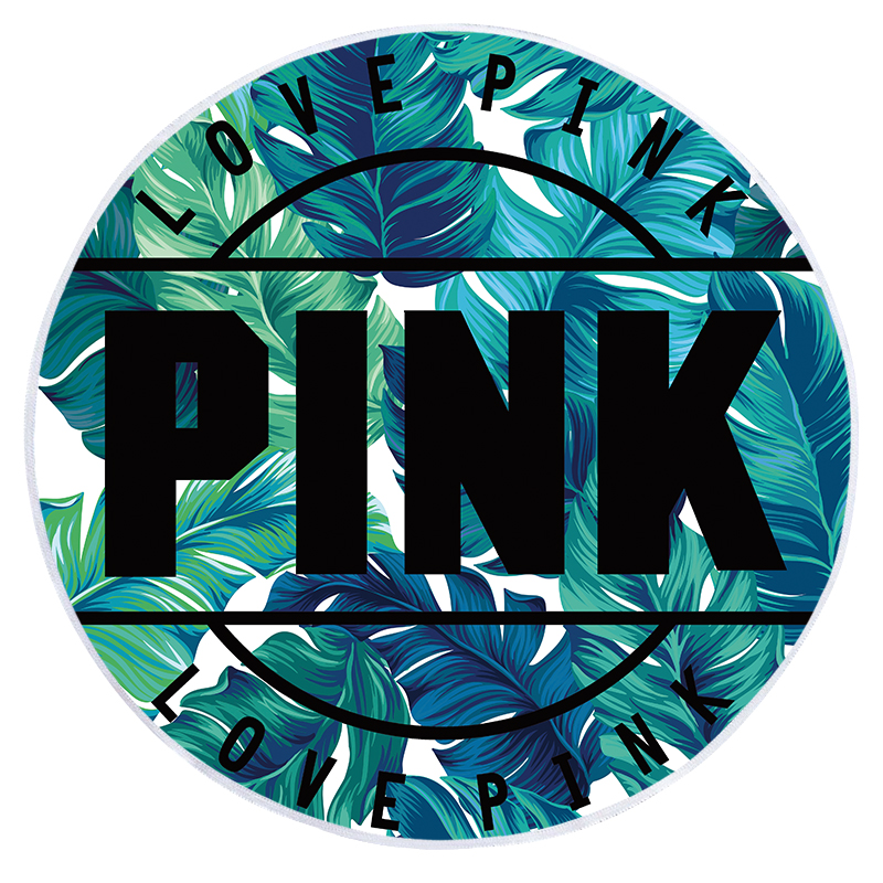 PINK Round Beach Towels 4