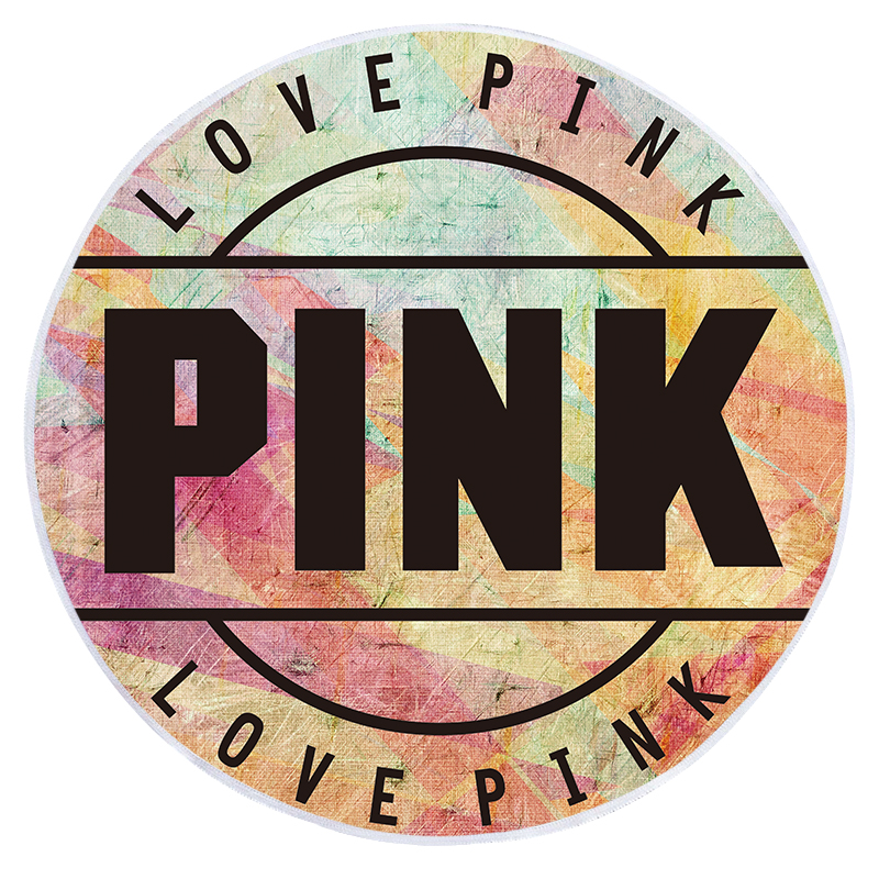 PINK Round Beach Towels 7