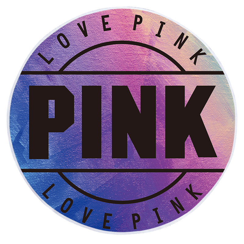 PINK Round Beach Towels 8