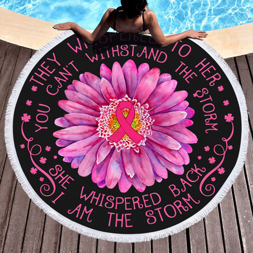 Passionate Letters Sunflower Round Beach Towel 7