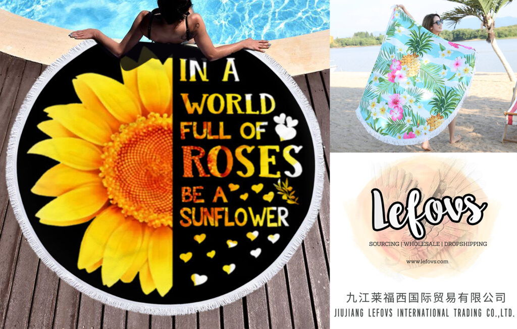 Passionate-Letters-Sunflower-Round-Beach-Towel-(8)