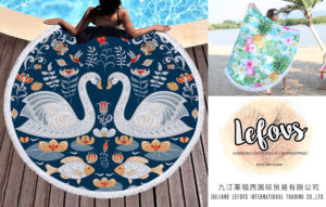 Princess Swan Round Beach Towel (6)
