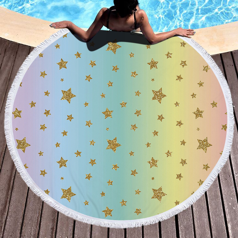 Princess Unicorn Round Beach Towel 64