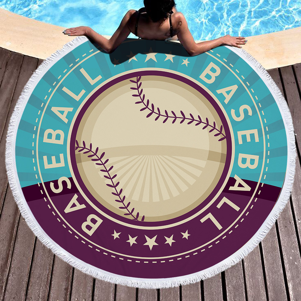 Sports Ball Round Beach Towel 13