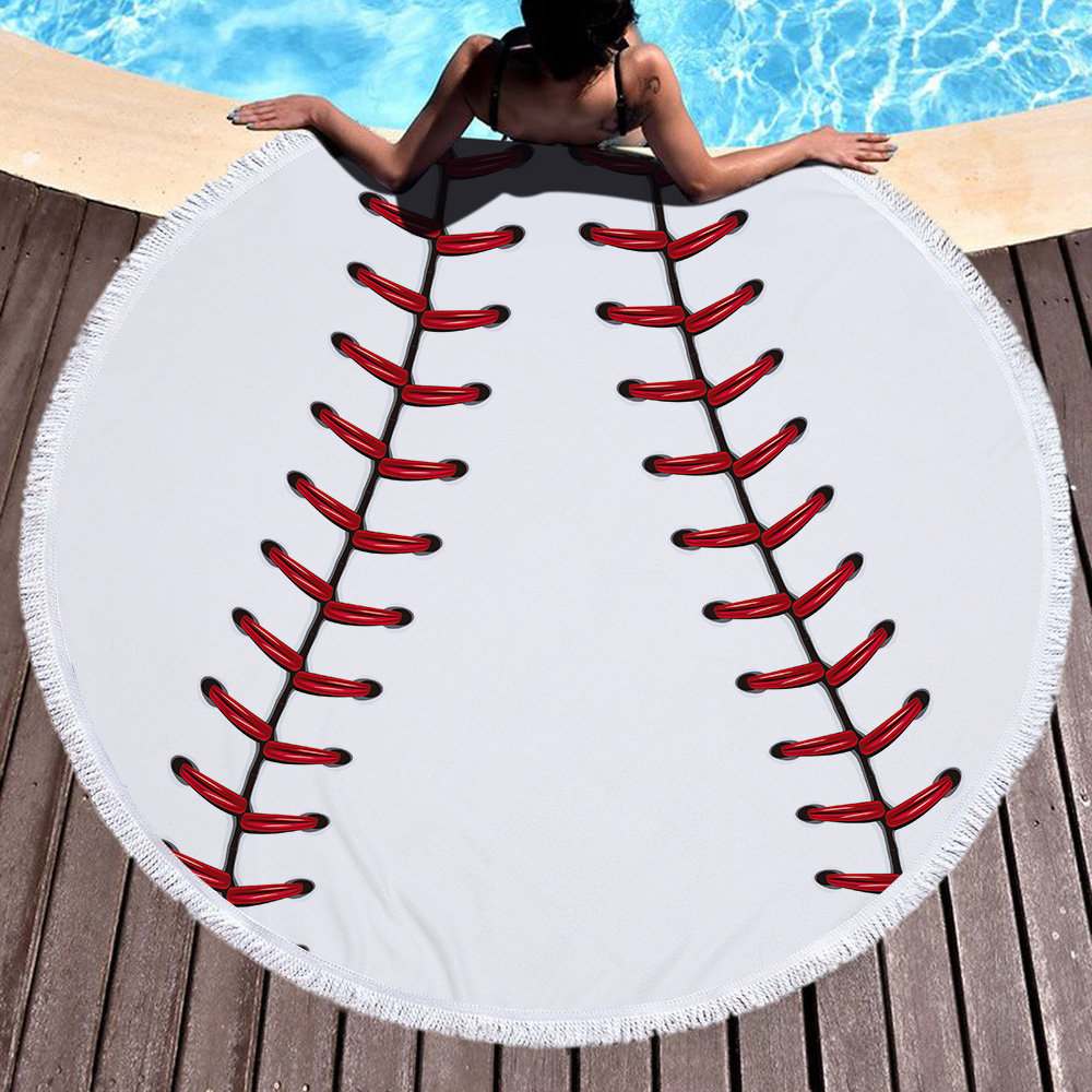 Sports Ball Round Beach Towel 25