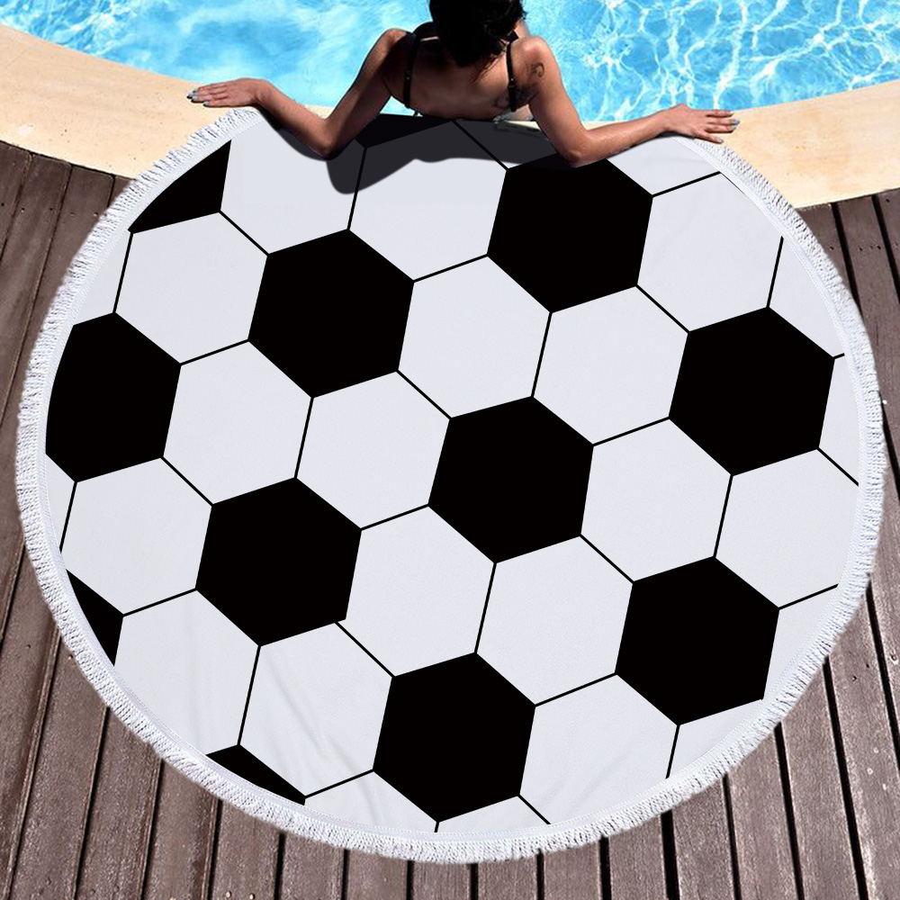 Sports Ball Round Beach Towel 26