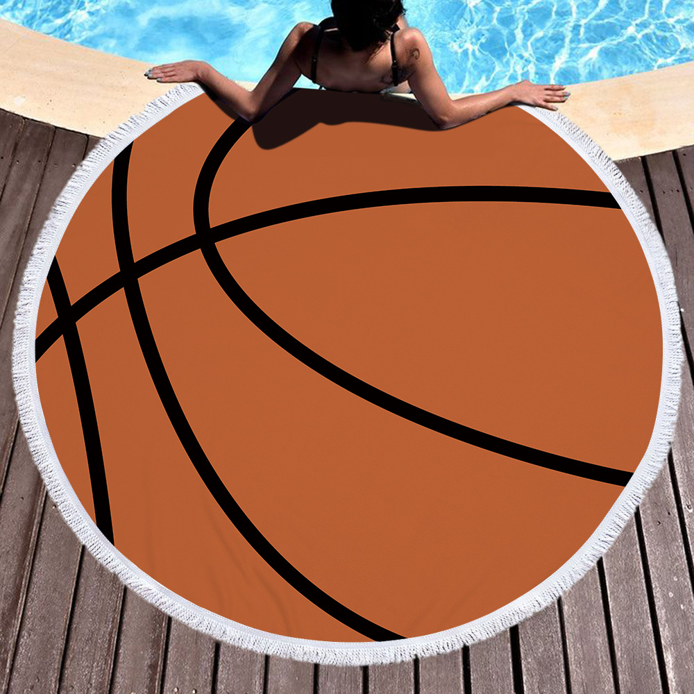 Sports Ball Round Beach Towel 4