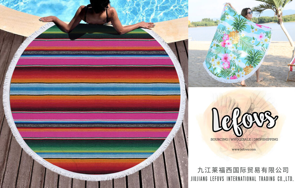 Stripes Round Beach Towel 1 Stripes Round Beach Towel (1)