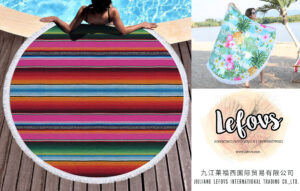 Stripes Round Beach Towel (1)