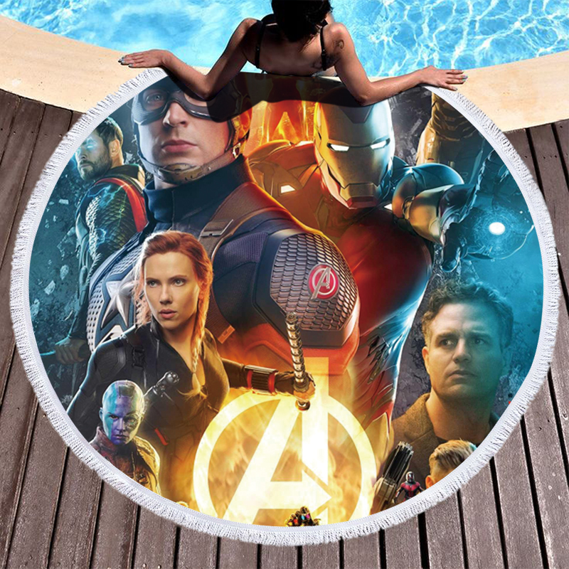 The Avengers Movie Round Beach Towel 11 The Avengers Movie Round Beach Towel 11
