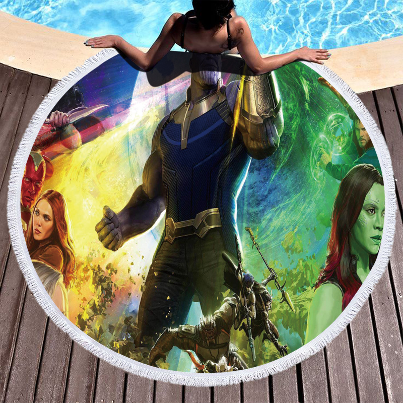 The Avengers Movie Round Beach Towel 12 The Avengers Movie Round Beach Towel 12