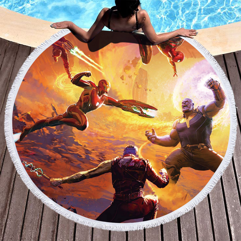 The Avengers Movie Round Beach Towel 13 The Avengers Movie Round Beach Towel 13