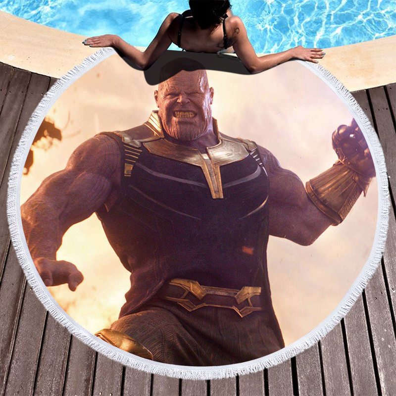 The Avengers Movie Round Beach Towel 14 The Avengers Movie Round Beach Towel 14