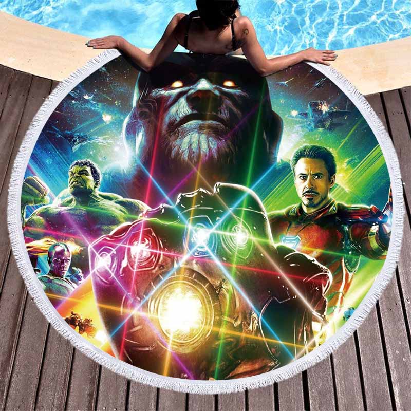 The Avengers Movie Round Beach Towel 5 The Avengers Movie Round Beach Towel 4