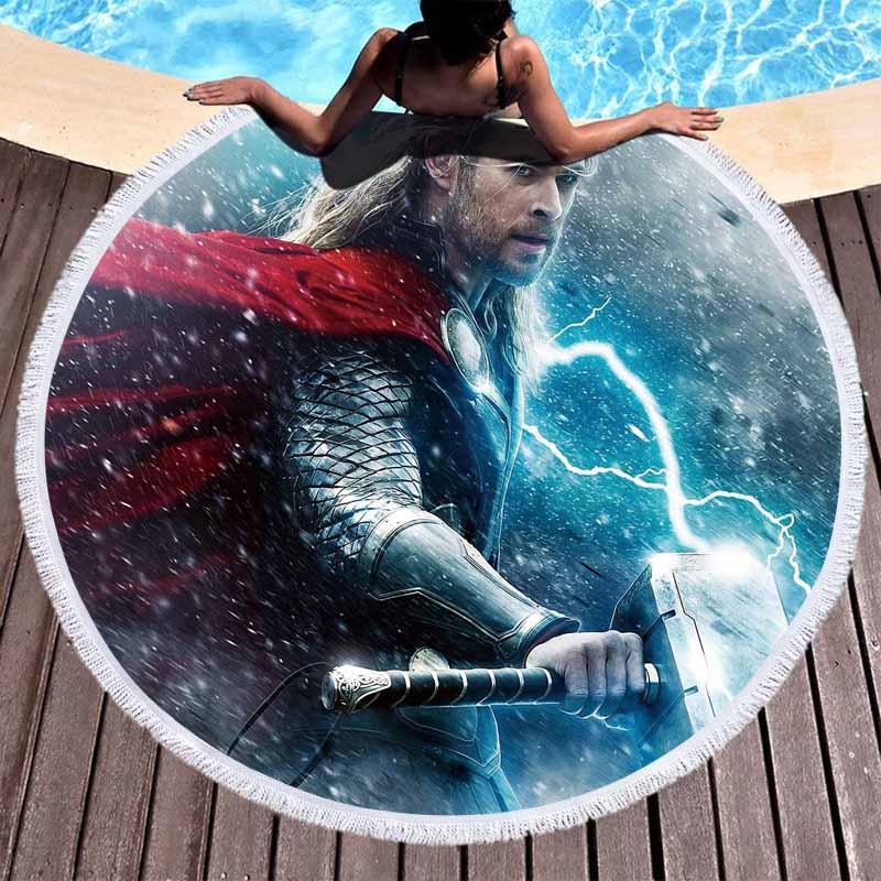 The Avengers Movie Round Beach Towel 7 The Avengers Movie Round Beach Towel 6