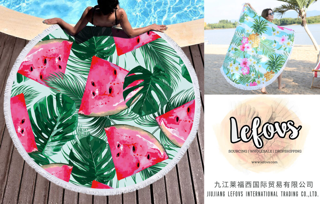 Watermelon Round Beach Towel (4)
