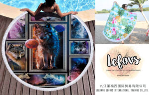 Wolf 3D Digital Printed Round Beach Towel (20)