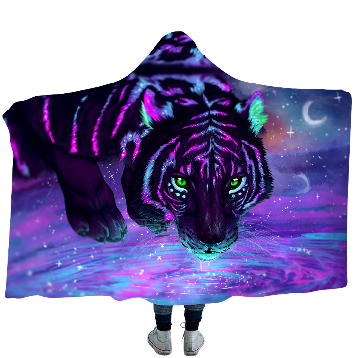 3D Tiger Hooded Blanket - 10