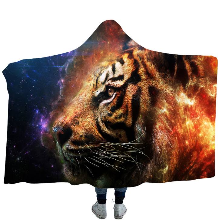 3D Tiger Hooded Blanket - 13