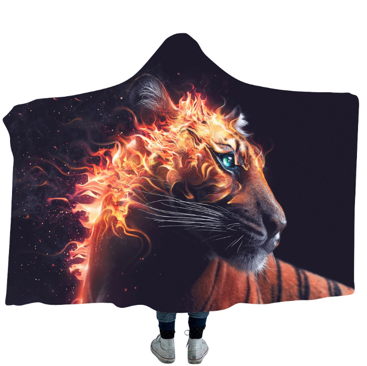 3D Tiger Hooded Blanket - 14