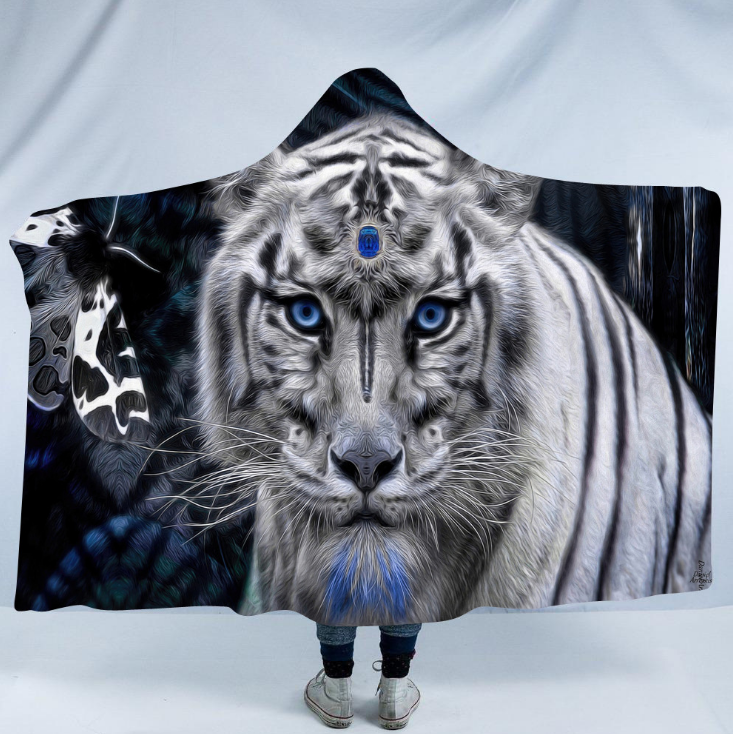 3D Tiger Hooded Blanket - 17