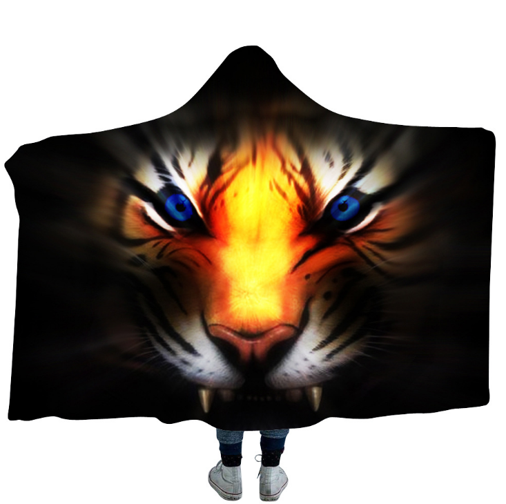 3D Tiger Hooded Blanket - 7