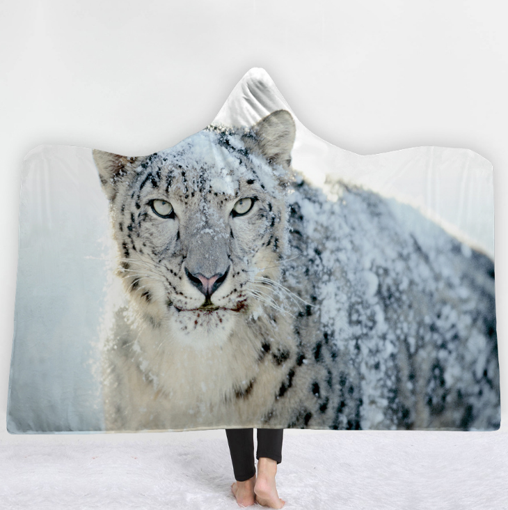 High Quality 19 Designs 3D Wolf Hooded Blanket 12 3D wolf blanket 11