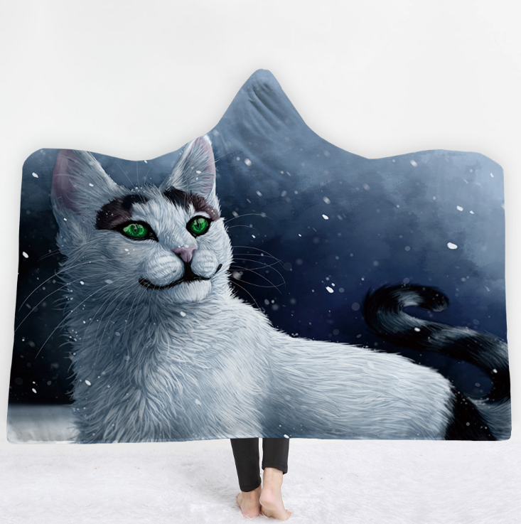 High Quality 19 Designs 3D Wolf Hooded Blanket 16 3D wolf blanket 15