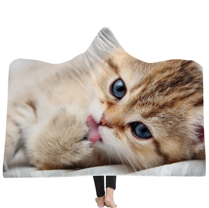 Animal Printed hooded blanket 13