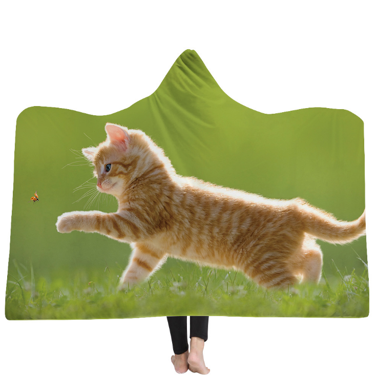 Animal Printed hooded blanket 14