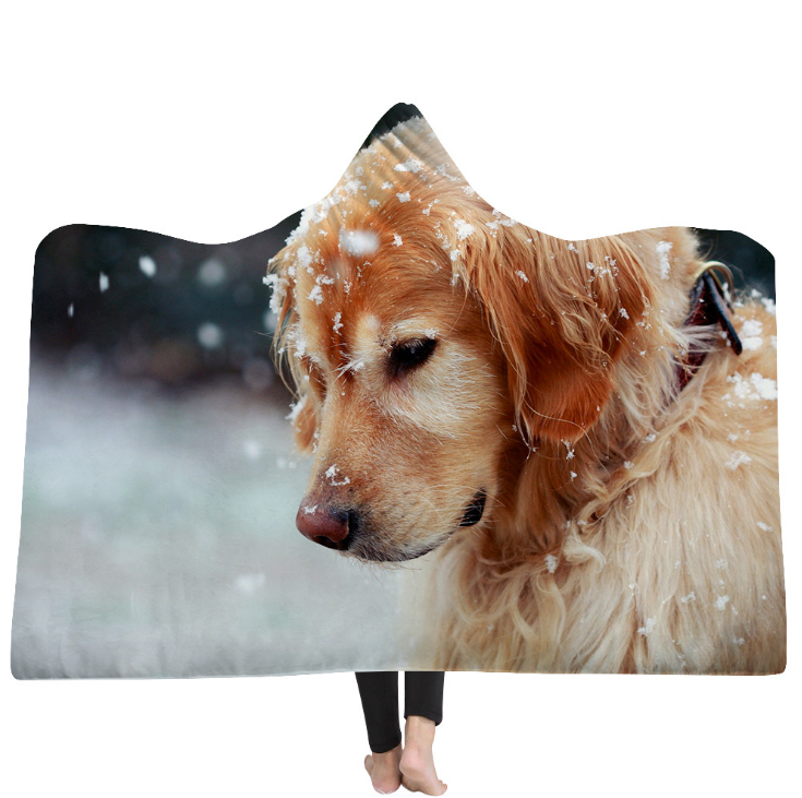 Animal Printed hooded blanket 15