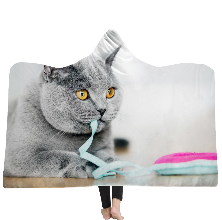 Animal Printed hooded blanket 16