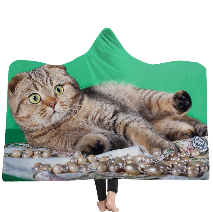 Animal Printed hooded blanket 18