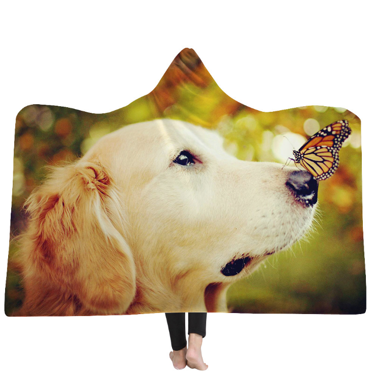 Animal Printed hooded blanket 20