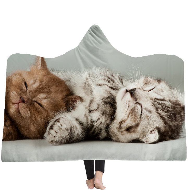 Animal Printed hooded blanket 21
