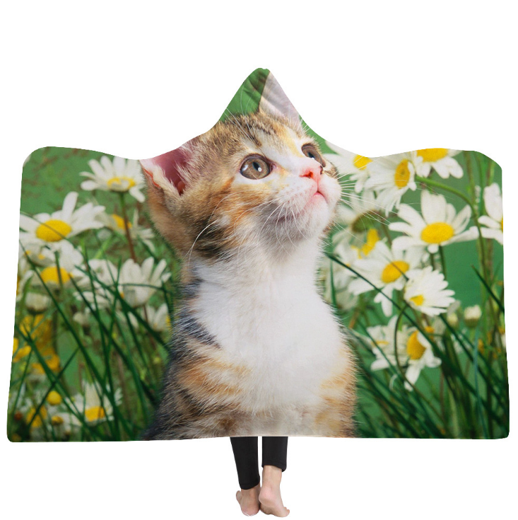 Animal Printed hooded blanket 23