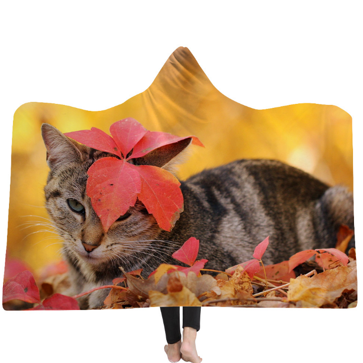 Animal Printed hooded blanket 27