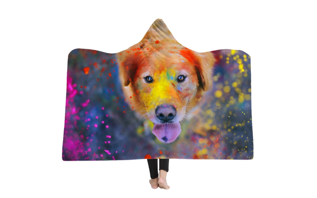 High Quality 32 Animal Designs Printed Hooded Blanket 1 Animal Printed hooded blanket (29)