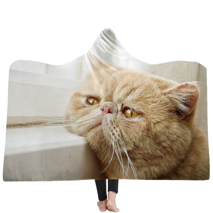 Animal Printed hooded blanket 3