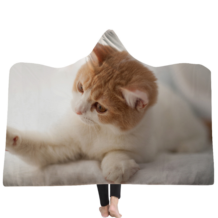 Animal Printed hooded blanket 31