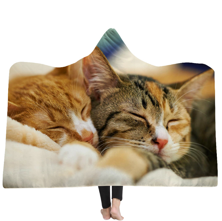 Animal Printed hooded blanket 5