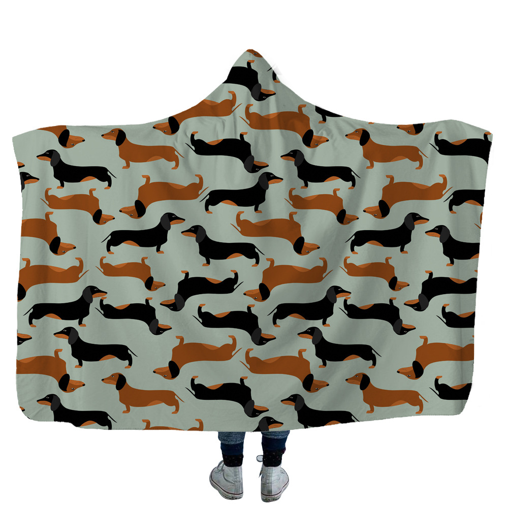 High Quality 22 Dachshund Hooded Blanket 2 Dachshund Hooded Blanket 1