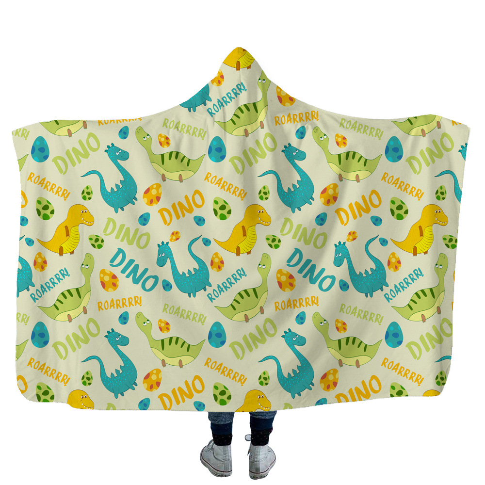 Dinosaur Hooded Blanket 2