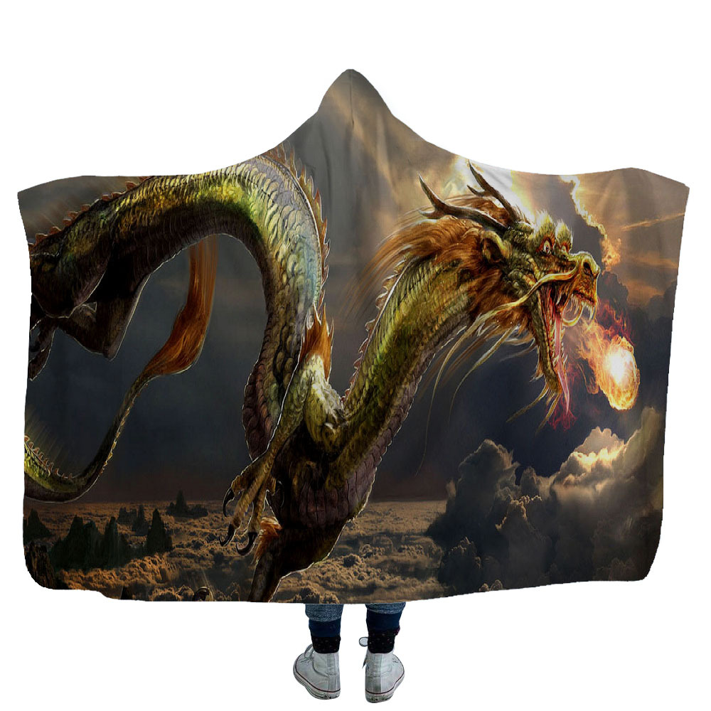 Dragon Hooded Blanket